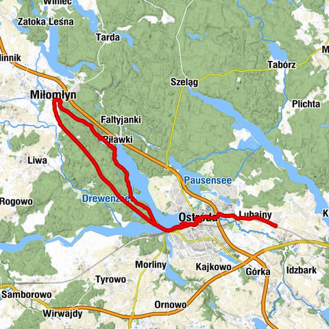 Lubajny - Gospoda Sajmino - Ostróda - Miłomłyn