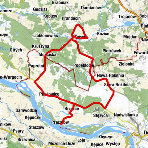 Prażmów - Brzeźce-Kolonia - Brzeźce - Kletnia