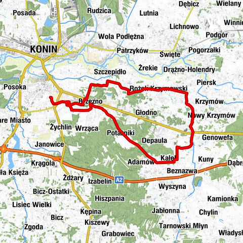 Konin - Wilków - Gościniec Stary Koń - Brzeźno
