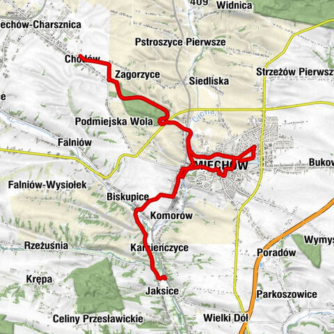 Jaksice - Koralówki - Kamieńczyce - Miechów