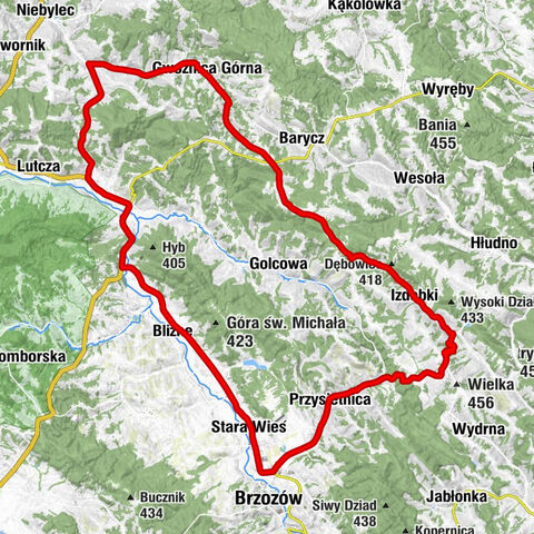 Domaradz - Babia Góra - Kaplica św. Józefa - Miasteczko