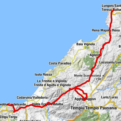 Lungoni/Santa Teresa Gallura - Chiesa di Santa Vittoria - Chiesa di Santa Croce - Castheddu/Castelsardo