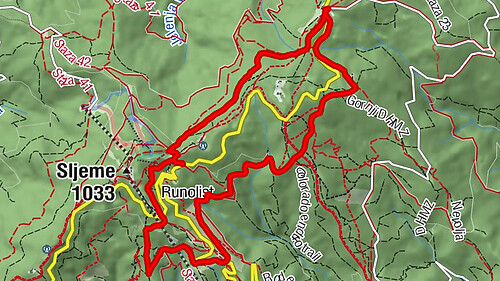 Mala Hunjka - Runolist - Grofica - Planinarska kuća Junac