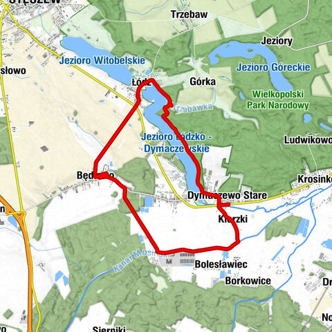 Dymaczewo Stare - Kierzki - Pałac Będlewo - Będlewo