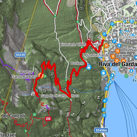 Bastione and Santa Barbara, the lords of Riva del Garda