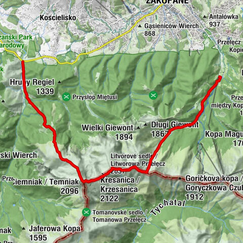 Zimowe przejście Czerwonych Wierchów – trasa wysokogórska