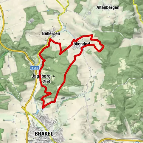 Rundwanderweg Nr. 4 durch das Brakeler Bergland von Brakel über Bökendorf und Bellersen wieder zurück nach Brakel auf den Spuren von Annette von Droste Hülshoff
