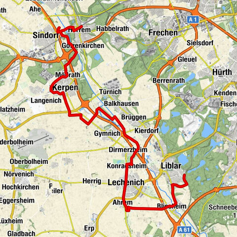 Wassermühlen entlang der Erft