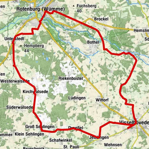 Südschleifchen - Rennradtour bei Visselhövede