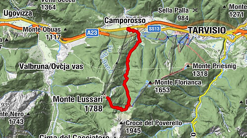 Monte Lussari über den alten Pilgerweg