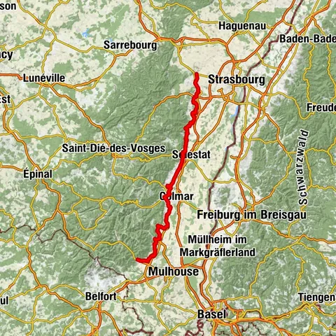 Cycling route: Alsace Vineyard Cycle Route: from Marlenheim to Thann