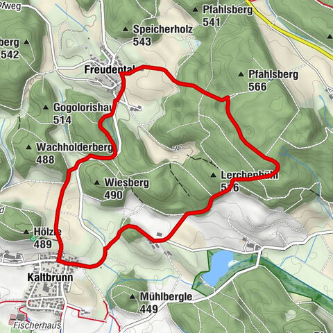 Nature enjoyment on the circular hiking route with a view of Freudental Castle