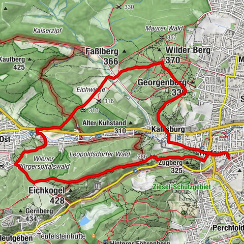 Stadtwanderweg 6 / Zugberg - Maurer Wald (lt. Beschilderung)