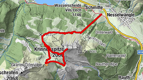 Krinnenspitze in Nesselwängle