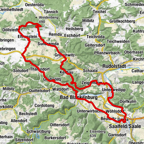 MTB Saalfeld 11: Circular route to Ehrenstein castle ruins