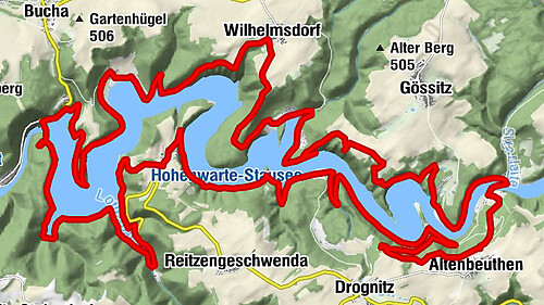 MTB Saalfeld 13: Hohenwarte Reservoir Circular Route