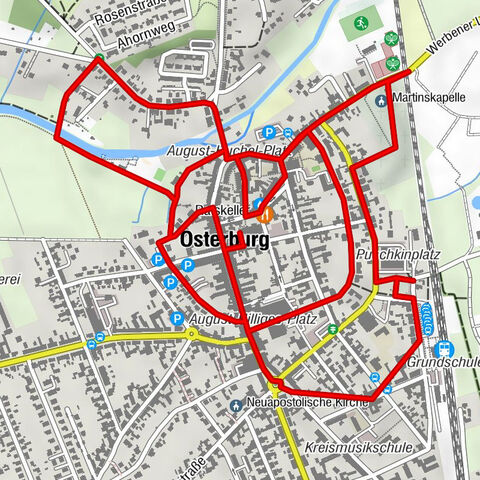 Historic city walk through the old town of Osterburg